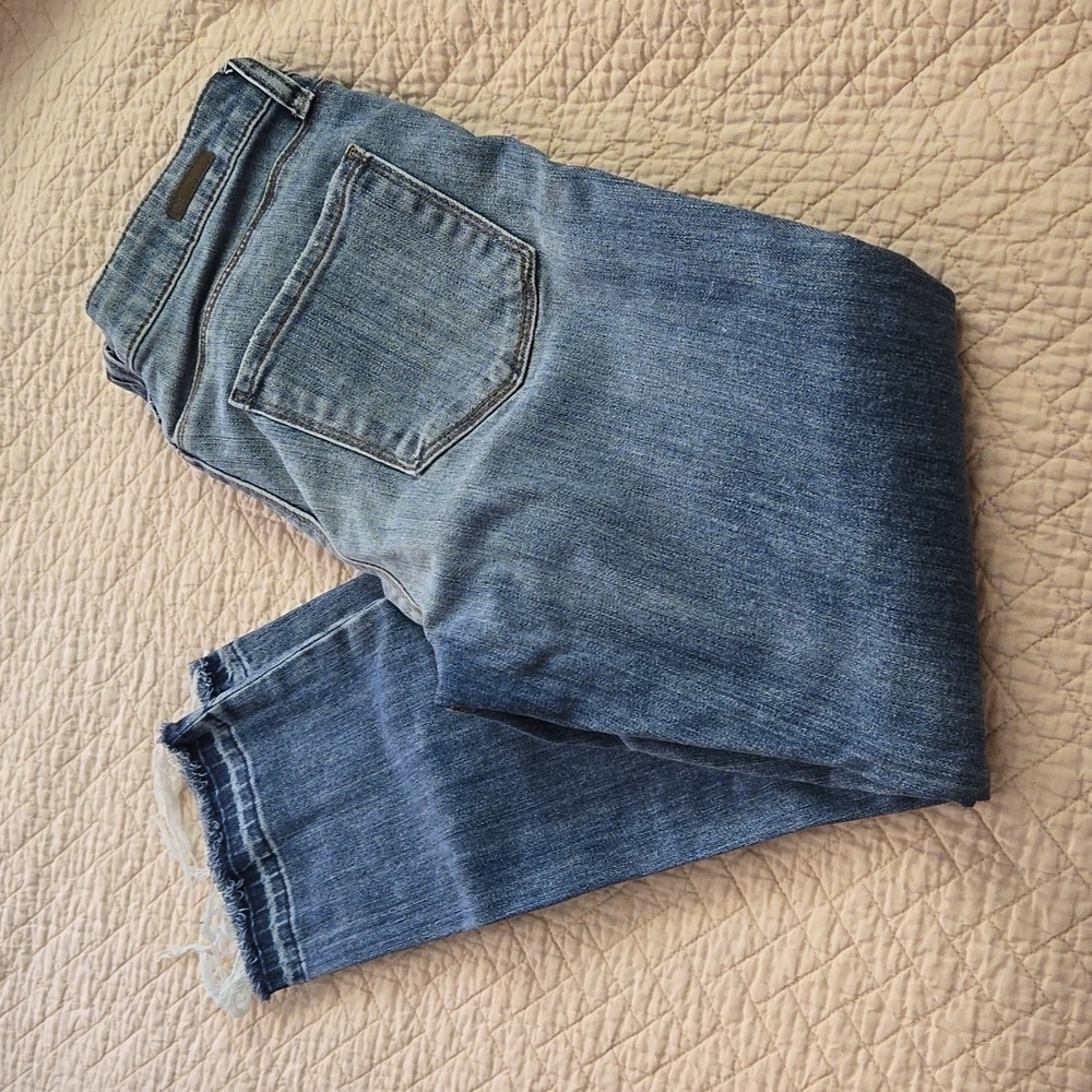 Kut Reese Ankle Straight Leg Raw Hem